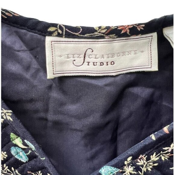 NWT Liz Claiborne Studio Floral Quilted Vest | Small - Picture 9 of 12